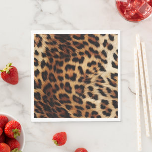 Servilleta De Papel Leopardo de crema marrón de moda