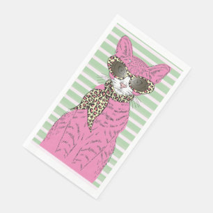 Servilleta De Papel Leopardo de gatos elegantes