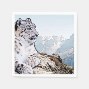 Servilleta De Papel Leopardo de la nieve