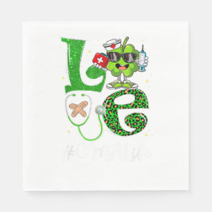 Servilleta De Papel Leopardo Funny Shamrock Love CMA Life St Patricks