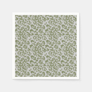 Servilleta De Papel Leopardo manchado gris oliva