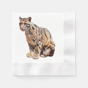 Servilleta De Papel leopardo nublado fotografía selva gran gato animal