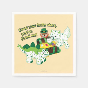 Servilleta De Papel Leprechaun de Webkinz Gato del trébol Dino