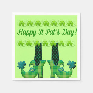 Servilleta De Papel Leprechaun Shoes St Patrick's Day