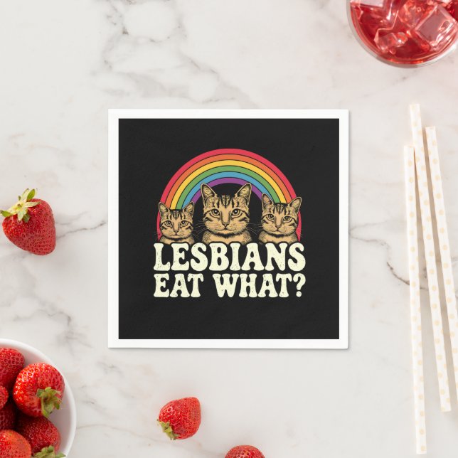 Servilleta De Papel Lesbianas comen el meme del mes del orgullo LGBT (In situ)