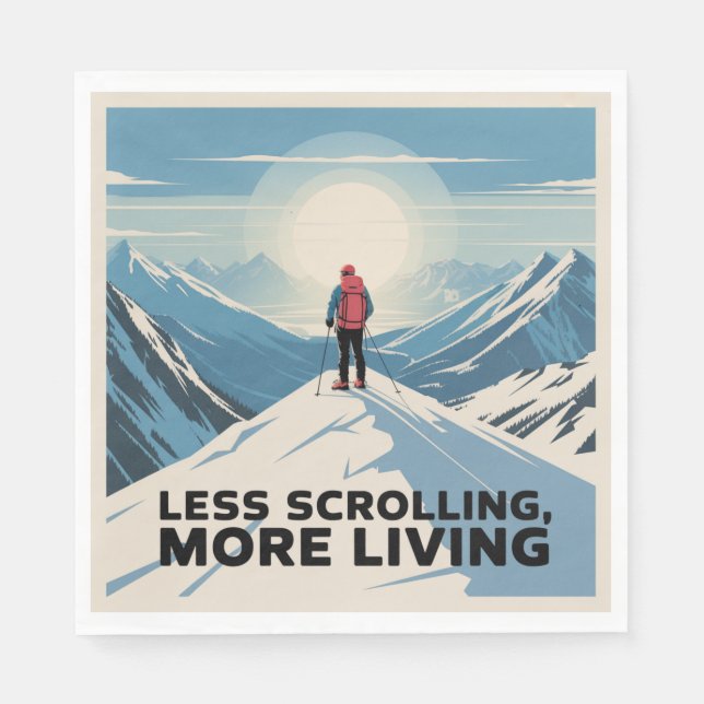 Servilleta De Papel Less Scrolling, More Living (Anverso)