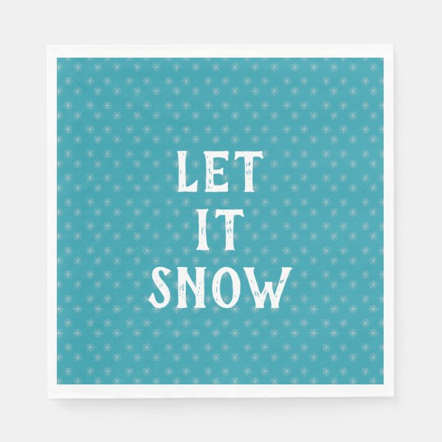 Servilleta De Papel Let It Snow, Snowflake  (Anverso)