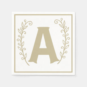 Servilleta De Papel Letra a bloque alfabético Baby Shower neutro seg
