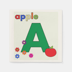 Servilleta De Papel Letra Apple A Napkin