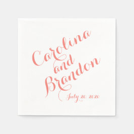 Servilleta De Papel Letra cursiva clásica | Elegantes toallas de papel