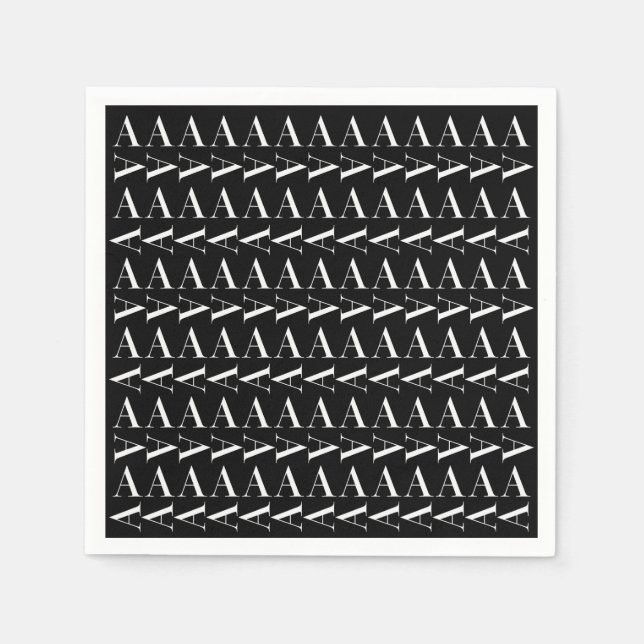 Servilleta De Papel Letra inicial A de monograma (Anverso)