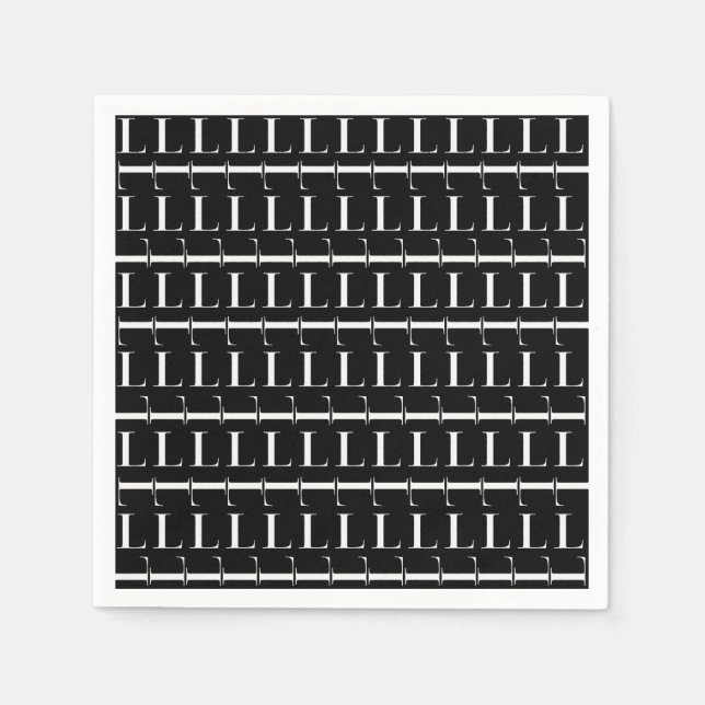 Servilleta De Papel Letra inicial monograma L (Anverso)