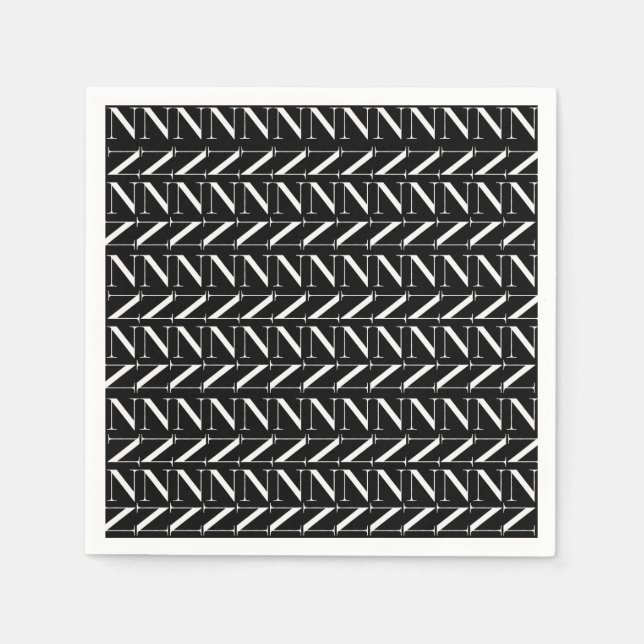 Servilleta De Papel Letra inicial monograma N (Anverso)