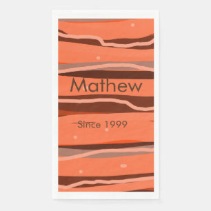 Servilleta De Papel letra inicial simple monograma agregar nombre arte