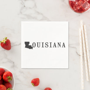Servilleta De Papel Letra Louisiana con forma de letra Louisianan Word