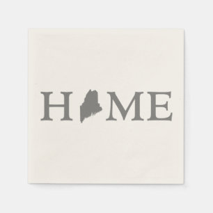Servilleta De Papel Letra Maine Home State Shaped Word Art