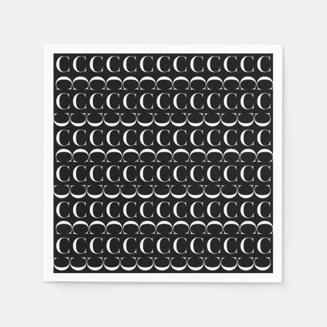 Servilleta De Papel Letra monográfica inicial C (Anverso)