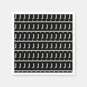 Servilleta De Papel Letra monográfica inicial J