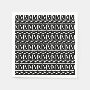 Servilleta De Papel Letra monográfica inicial M