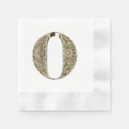 Servilleta De Papel Letra monogramada inicial O gafas de oro elegante