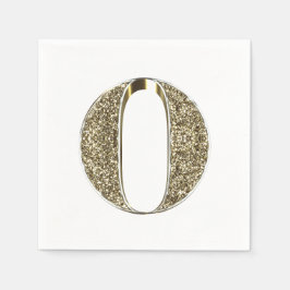 Servilleta De Papel Letra monogramada inicial O gafas de oro elegante