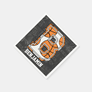 Servilleta De Papel Letra personalizada B del baloncesto de la pizarra