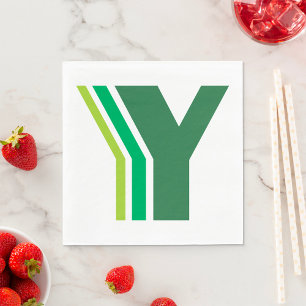 Servilleta De Papel Letra verde y