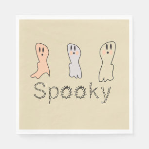 Servilleta De Papel Letras a mano fantasma retro espeluznante