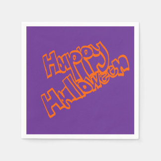 Servilleta De Papel Letras de Burbuja Dibujadas a Mano Feliz Halloween