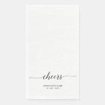 Letras de guion elegante negro evento Cheers
