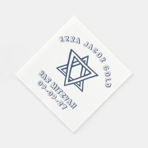Servilleta De Papel LETRAS DE LA ESTRELLA DEL Personalizado Bat Mitzva