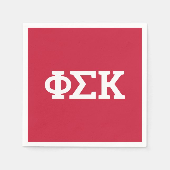 Servilleta De Papel Letras de Phi Sigma Kappa (Anverso)