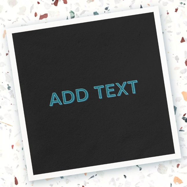 Servilleta De Papel Letras editables con sombra de caída (Subido por el creador)