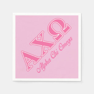 Servilleta De Papel Letras rosadas Alphi Chi Omega