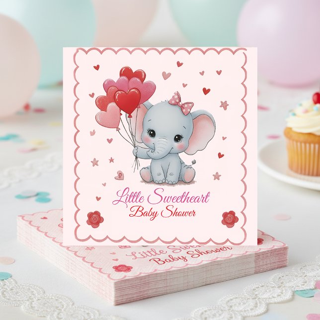 Servilleta De Papel Letrero de bienvenida para baby shower de elefante (Subido por el creador)