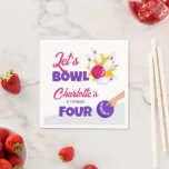 Servilleta De Papel Let's Bowl Kids Bowling Birthday Party<br><div class="desc">¡Prepárate para divertirte con las adorables Napkins de cumpleaños con temática de bolos! Perfecto para el cumpleaños de una niña pequeña,  este diseño cuenta con un lindo boliche y una feliz bola de bolos. Personalice con sus detalles de fiesta una toalla única que le dará una impresión duradera.</div>
