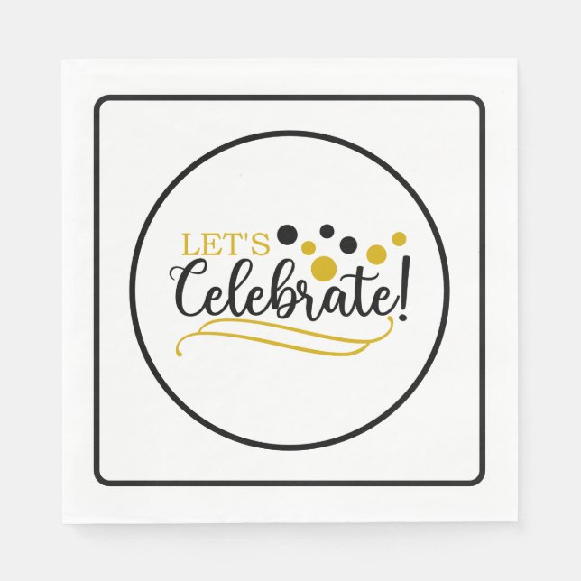 Servilleta De Papel Lets Celebrate  (Anverso)