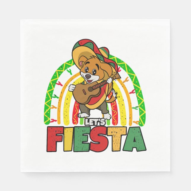 Servilleta De Papel Lets Fiesta Dog (Anverso)