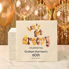 Servilleta De Papel Let's Get Groovy 60th Birthday Party