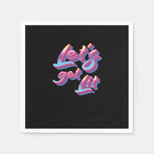 Servilleta De Papel Let's Get Lit - Navidades Classic (Anverso)