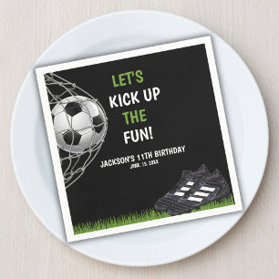 Servilleta De Papel Let's Kick up the fun!, Fun Soccer Birthday
