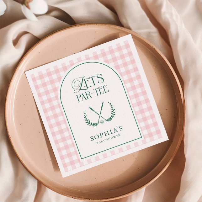 Servilleta De Papel Let's Par-Tee Preppy Golf Chica Baby Shower (Subido por el creador)