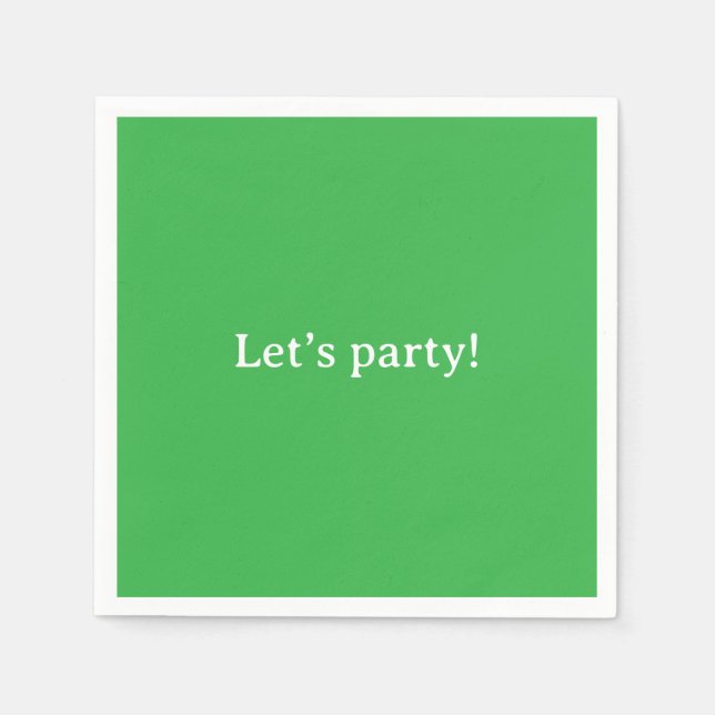 Servilleta De Papel 'Let's Party' Vibrant Birthday Holiday Graduations (Anverso)