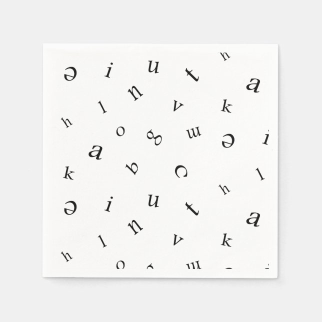Servilleta De Papel Letters. (Anverso)