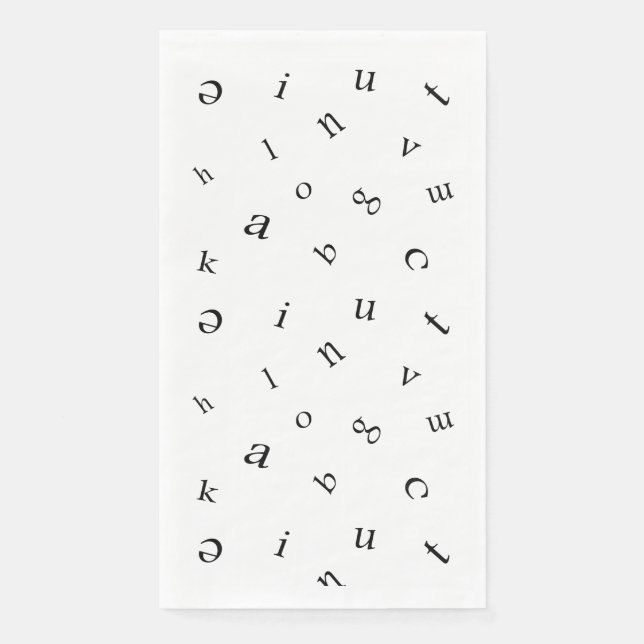 Servilleta De Papel Letters (Anverso)