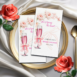 Servilleta De Papel Levanta la Copa Ella se Está Casando Despedida de