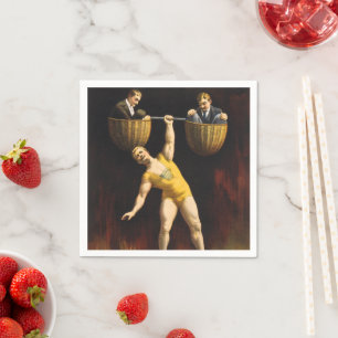 Servilleta De Papel Levantador de pesas Eugen Sandow Vaudeville