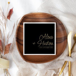 Servilleta De Papel Leyenda caligráfica ensayo Boda personalizado