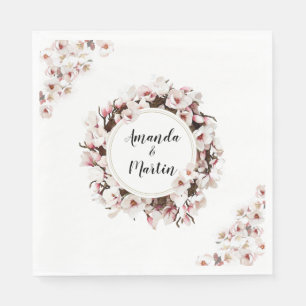 Servilleta De Papel Leyenda de arte de flor personalizada