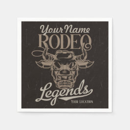 Servilleta De Papel Leyendas personalizadas de rodeo en el viejo oeste